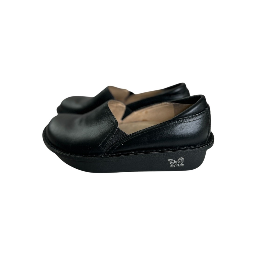 Alegria Debra Black Leather Comfort Clogs Professional  EU 35 US 5 5.5